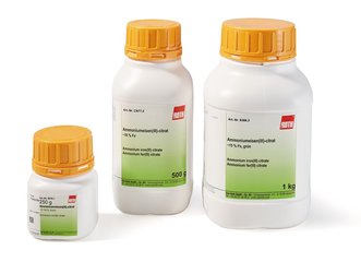 Ammonium iron(III) citrate, 15 % Fe, green, 250 g, plastic