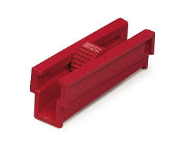 Rotilabo®-tube clamps, polyester, red, for hose up to Ø 4.5 mm, 12 unit(s)