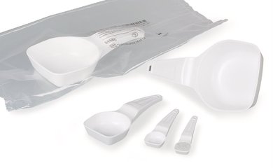PS m. spoon set, white, non-sterile, 0.5-50 ml, 1 set