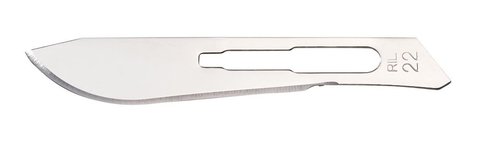 Scalpel blades, type 22, Sterile, 100 unit(s)