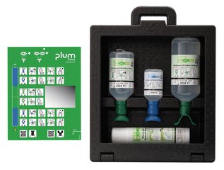 Plum iBox 3 eye wash station, with 3 eye wash bottles & 1 wound spray, 1 unit(s)