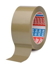 tesapack® PVC adhesive tape, parcel brown, width 50 mm, length 66 m, 3 roll(s)