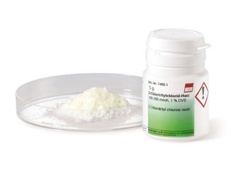 2-Chlorotrityl chloride resin, PEPTIPURE®, 100-200 mesh, 1% DVB, 25 g, plastic