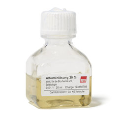 Albumin solution 30 %, sterile,, for biochemistry and cell biology, 100 ml