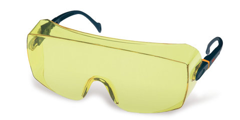 Goggles 2802 for spectacle wearers, acc. to EN 166/170, yellow lens, PC,