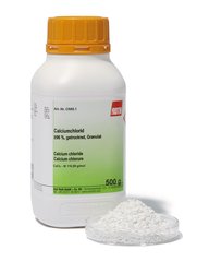 Calcium chloride, min. 96 %, dehydrated, granular material, 10 kg, plastic