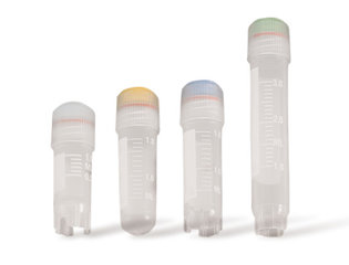 Cryo-vials, with outer thread, seal, PP, sterile, length 92 mm, 5 ml