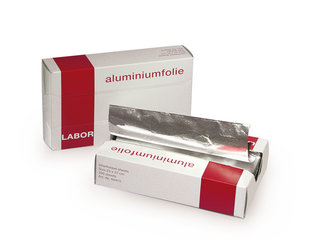 Pre-cut aluminium foil pieces, in dispenser box, thick. 13µm, 230x270mm