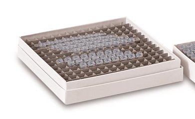 PCR cryogenic boxes made of cardboard, 196 slots, L133 x W133 x H25 mm