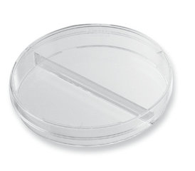 Petri bowls, subdivided in 2 sections, PS, sterile, Ø 94 x H 15 mm, 25 ml/Well