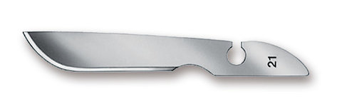 Scalpel blades, type 21, sterile, 144 unit(s)