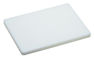 Cutting board, plastic, white, L 400 x B 300 x H 20 mm, 1 unit(s)