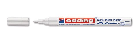Paint marker edding®, 751, white, round tip, fine, 1-2 mm, 10 unit(s)