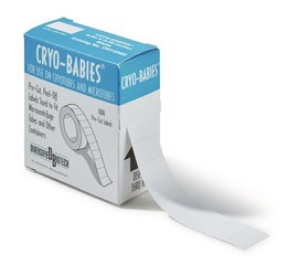 Cryo-labels, roll, 1000 pieces, acrylate base, white, l 33 x w 13 mm, 1 roll(s)