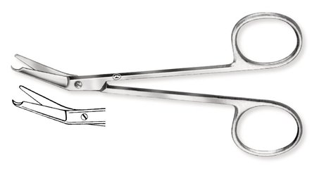Spencer suture scissors,, angled, L 115 mm, 1 unit(s)
