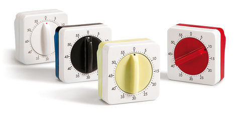 One-hour signal timer, white/black, W 70 x D 40 x H 70 mm, 1 unit(s)