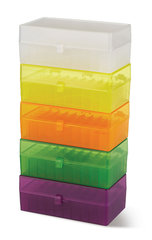 Cryo storage boxes, transparent, PP, 50 slots, 5 unit(s)