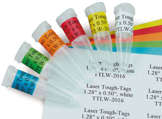 Labels f. laser printers, angular, 25sh., white, for vessels 0,5 ml, 25 sheet(s)