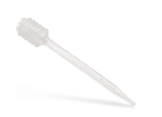 Disposable Pasteur pipette with bellows, PE, 1.5 ml, graduation 0.5 ml, L 134 mm