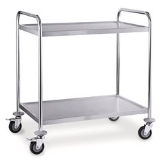 Rotilabo®-shelf trolley, stainless steel, 18/0, with 2 plates, 1 unit(s)