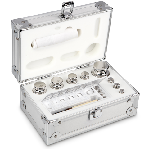 E1 1 mg -  500 g Set of weights in aluminium case, Stainless steel (OIML)