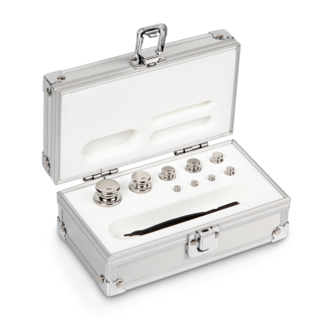 E1 1 g -  100 g Set of weights in aluminium case, Stainless steel (OIML)
