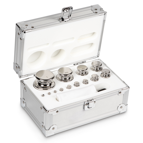 E1 1 g -  1 kg Set of weights in aluminium case, Stainless steel (OIML)