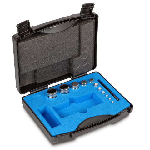 E2 1 g -  200 g Set of weights in plastic carrying case, Stainless steel (OIML)