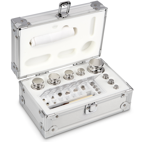 E2 1 mg -  500 g Set of weights in aluminium case, Stainless steel (OIML)