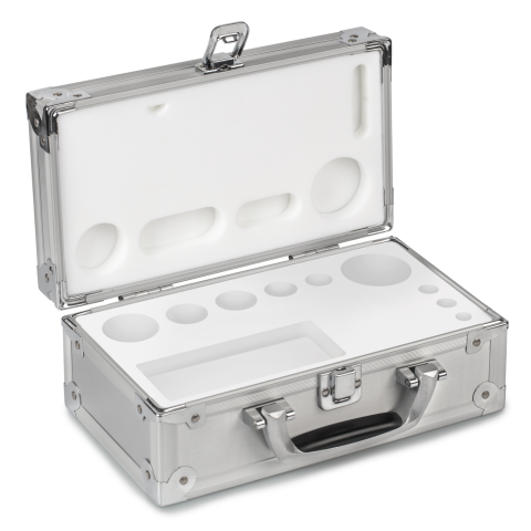Aluminium weight case, 1 g - 50 g Aluminium for  E1 - M2, Cylindrical