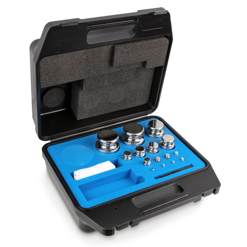 E2 1 g -  2 kg Set of weights in plastic carrying case, Stainless steel (OIML)