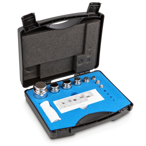 F1 1 mg -  500 g Set of weights in plastic carrying case, Stainless steel (OIML)