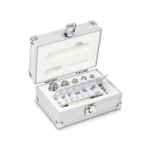 F2 1 mg -  100 g Set of weights in aluminium case, Finely turned stainless stee...