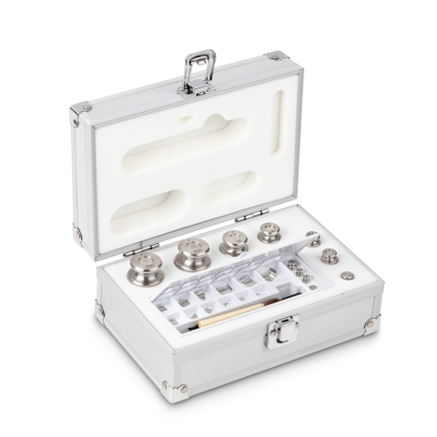 F2 1 mg -  200 g Set of weights in aluminium case, Finely turned stainless stee...