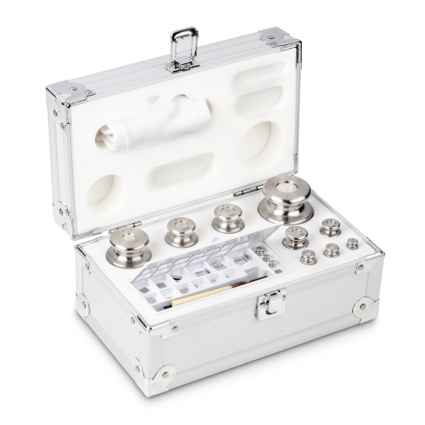 F2 1 mg -  1 kg Set of weights in aluminium case, Finely turned stainless stee...