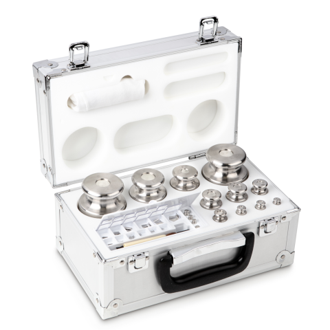 F2 1 mg -  2 kg Set of weights in aluminium case, Finely turned stainless stee...
