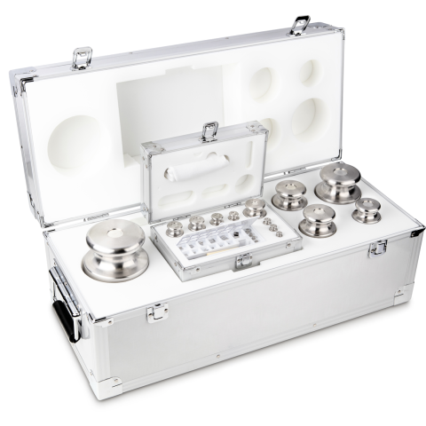 F2 1 mg -  10 kg Set of weights in aluminium case, Finely turned stainless stee...