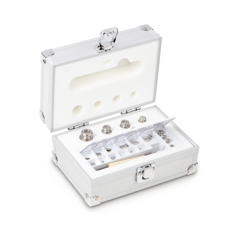M1 1 mg -  50 g Set of weights in aluminium case, Finely turned stainless stee...
