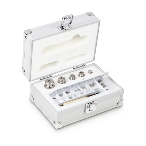M1 1 mg -  100 g Set of weights in aluminium case, Finely turned stainless stee...