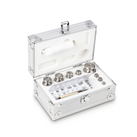 M1 1 mg -  500 g Set of weights in aluminium case, Finely turned stainless stee...