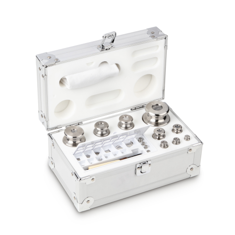 M1 1 mg -  1 kg Set of weights in aluminium case, Finely turned stainless stee...