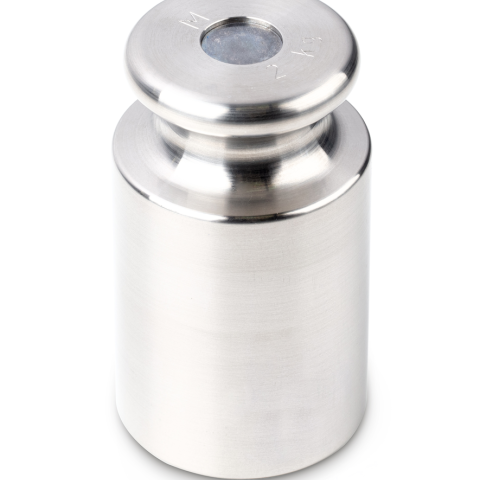 M1 2 kg Test weight Cylindrical, Finely turned stainless steel (OIML)