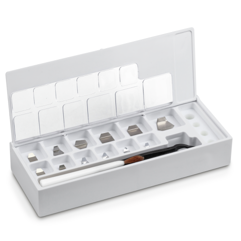 M1 1 mg -  500 mg Set of weights in plastic box, Stainless steel (OIML)