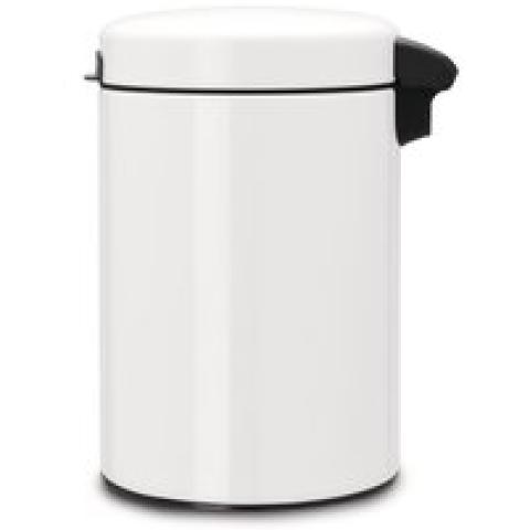 Wall-mounted waste bin, Steel/PE, white, 3 L, 1 unit(s)