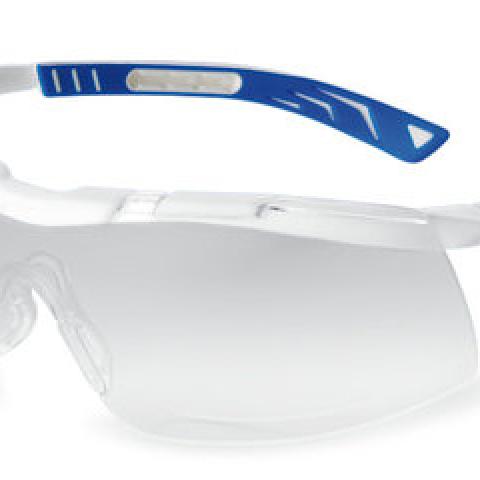 UV safety glasses 5X6, Frame colour white/blue, 1 unit(s)