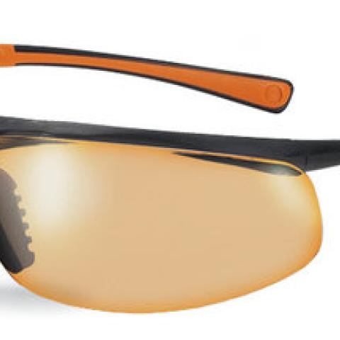 Safety glasses 5X3, black/orange,, orange, anti-scratch/anti-fog coated
