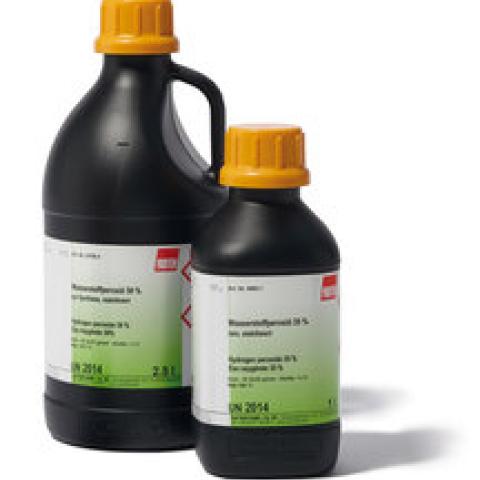 Hydrogen peroxide, 30 %, for synthesis, stab., 25 l, plastic