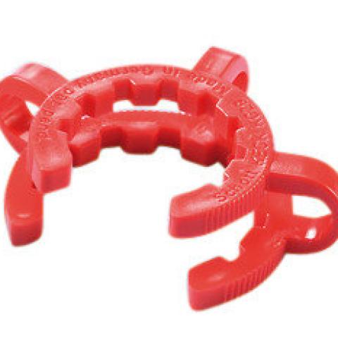 Conical joint clips, POM, red, for standard ground joint 29, 12 unit(s)
