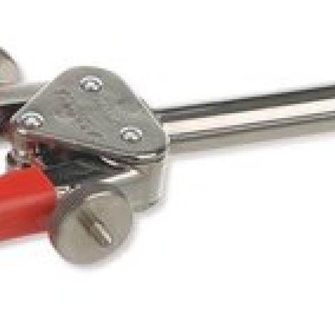 3-finger stand clamp, adjustable, Clamping width 12-100 mm, aluminium, 1 unit(s)