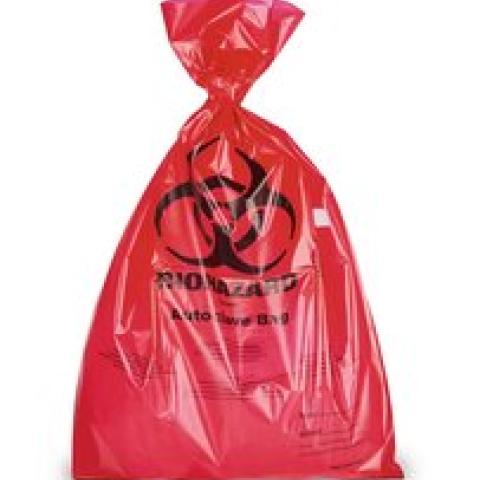 BIOHAZARD disposal bags, red, 110L, PP, 50 µm, 700x1100 mm, 350 unit(s)
